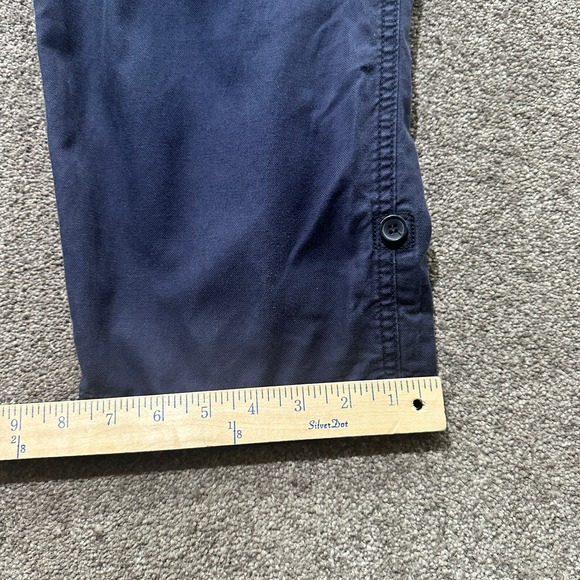 Talbots Cropped Comfort Pants Women 18WP Blue Pull On Drawstring - Picture 10 of 12